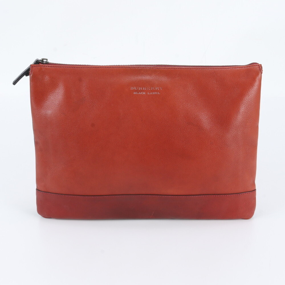 Burberry Leather Second Bag Clutch Pouch Brand Men's